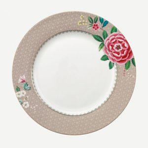 Blushing Birds Yemek Tabağı Haki Renk 26.5 cm