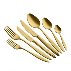 Duna 42 Parça Mat Altın Çatal Kaşık Bıçak Takımı