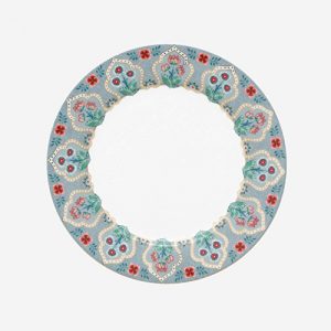 Flower Festival Porselen Kahvaltı Tabağı Mavi Renk 21 cm