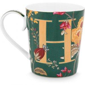 Harfli Kupa H Harfi Yeşil Renk 350 ml