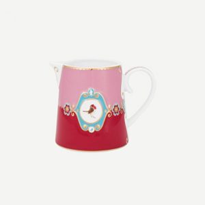 Love Bird Madalyon Desenli Sütlük Kırmızı Pembe Renk 270 ml