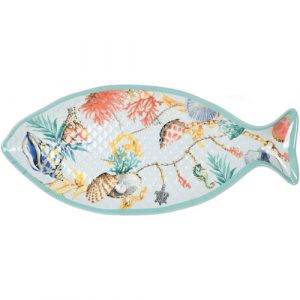 Baci Milano St. Tropez Melamin Balık Form Servis Tabağı Büyük Boy