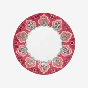 Flower-Festival-Porselen-Kahvaltı-Tabağı-Kırmızı-Renk-21-cm