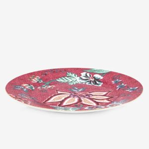 Flower-Festival-Porselen-Pasta-Tabağı-Kırmızı-Renk-17-cm-2