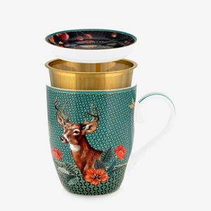 Winter-Wonderland-Porselen-Süzgeçli-Kupa-Yeşil-Renk-350-ml