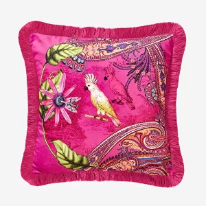 Pembe Kadife Dekoratif Yastık 45x45 cm