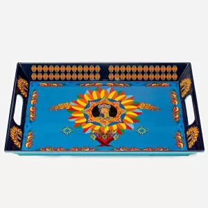 Mavi Melamin Tepsi 49x36 cm