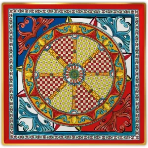Baci Milano Sole Mio Kare Sunum Tabağı 17X17 cm