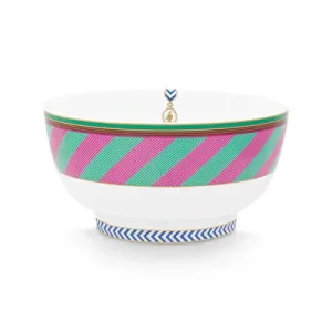 Pembe Yeşil Porselen Servis Kasesi 18 cm Chique Collection by Pip Studio