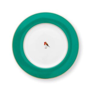 Love Birds Yeşil Renk Tabak 17cm