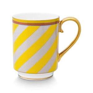 Chique Sarı Çizgili Büyük Kupa 350 ml