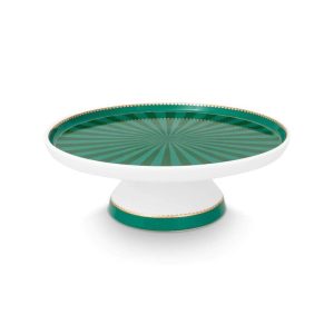 Love Birds Yeşil Renk Kek Standı 24 cm