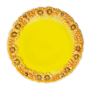 Sarı Seramik Servis Tabağı 36 Cm Camomilla Collection by Edelweiss Italy