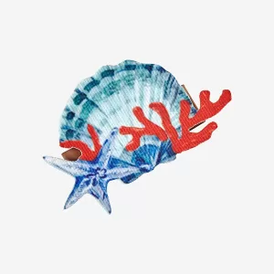 Deniz Yıldızlı Mavi Polyester Peçetelik 2 Parça