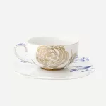 Royal Beyaz Altın Çiçek Desenli Çay Fincanı  225ml