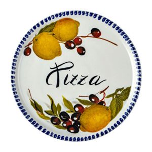 Pizza Tabağı Limon Desenli 33 cm