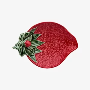 Kırmızı Seramik Servis Tabağı 21 Cm Strawberries Collection by Bordallo Pinheiro