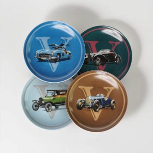 Classic Cars 12 Cm 4'lü Porselen Tabak