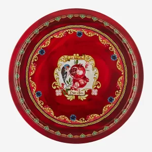 Kırmızı Metal Tepsi 34 Cm Dolce Vita Collection by Chiara Alessi