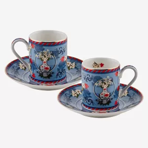 Chiara Alessi Mavi Porselen Kahve Fincan Seti 100 Ml CAPBKP2ECBW2