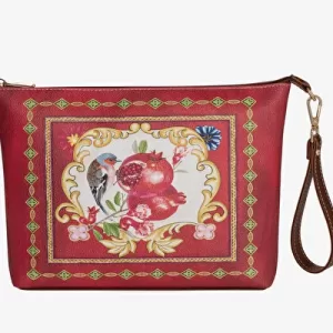 Chiara Alessi Kırmızı Vegan Deri Clutch&portföy Çanta 30X21 Cm CACP010426NR