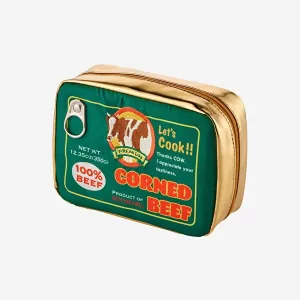 Yup! Yeşil Vegan Deri Barbekü Makyaj Çantası 11,5X16x5,5 Cm YU-CBE-28